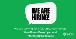 We are looking for a WordPress Developer and Marketing Specialist