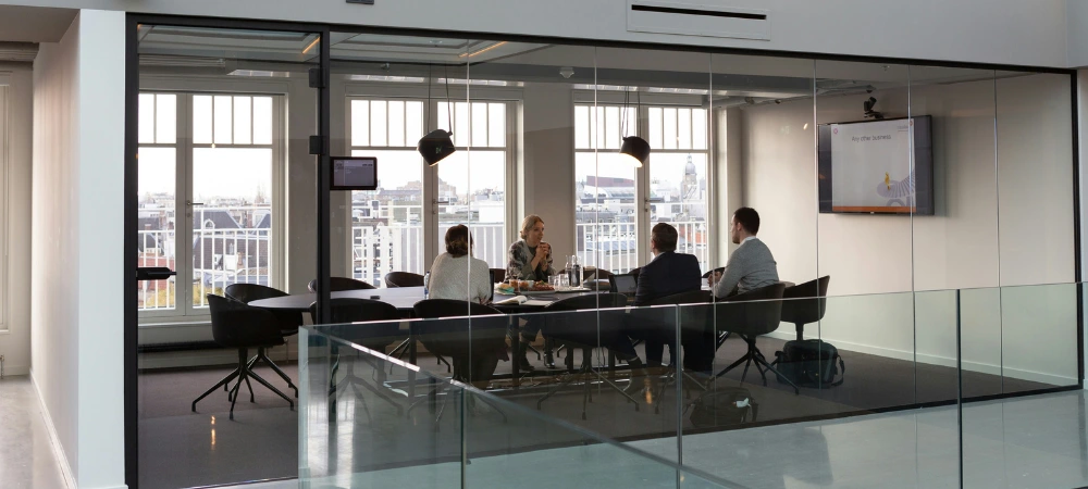 B2B marketing partners reviewing data and insights for industrial marketing agency