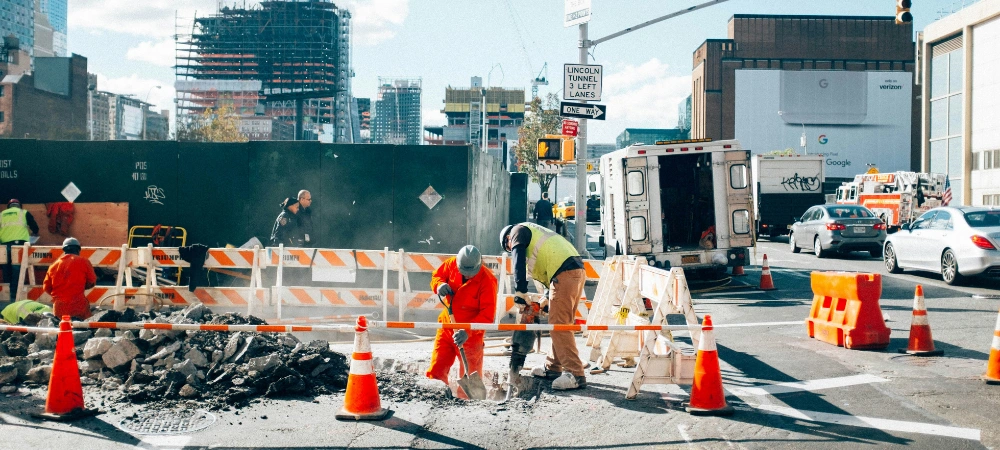 Commercial construction industry marketing project for city infrastructure